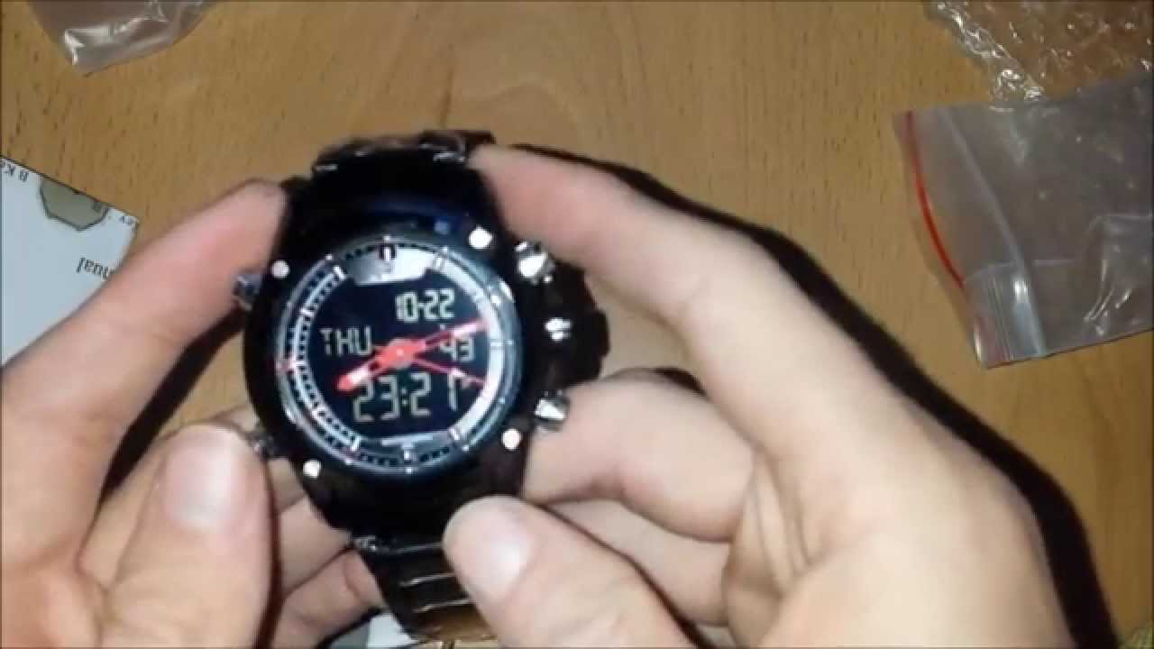 Naviforce 9050 NEW military watch 2015 dual time hands-on unboxing