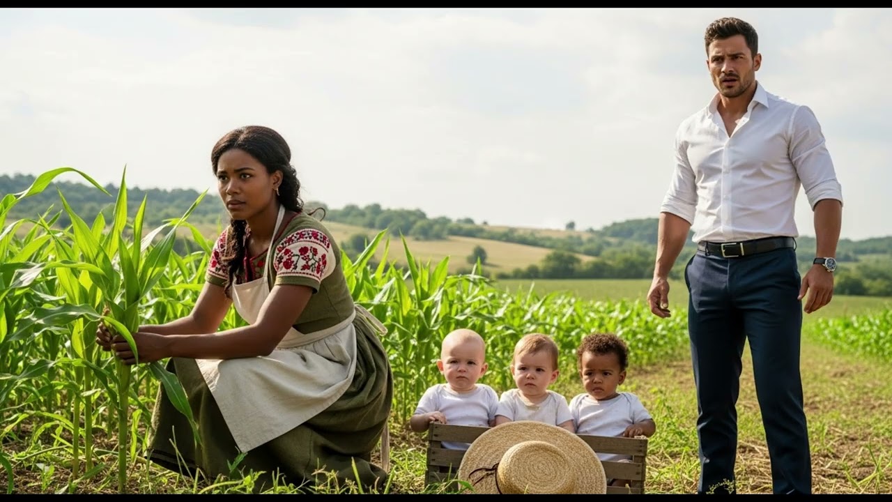 Millionaire Stalls When He Sees His Black Ex-Wife at his farm —With triplets Who Look Just Like Him,