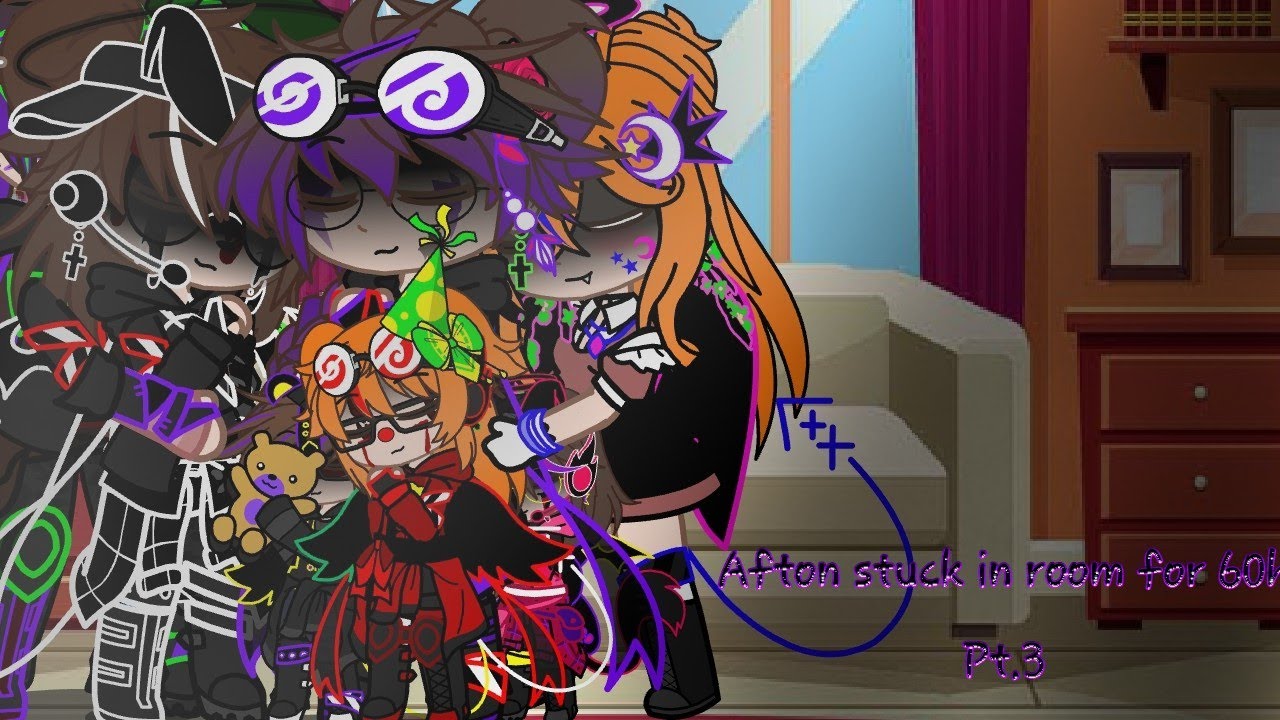 Aftons stuck in room for 60h//60h/60h[]Day 2.5[] My.Au[]Fnaf[]Afton family