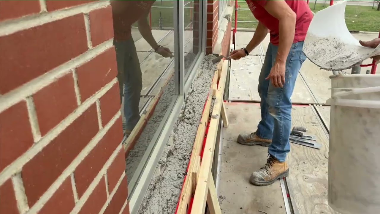 Concrete restoration and repair of old window ledges