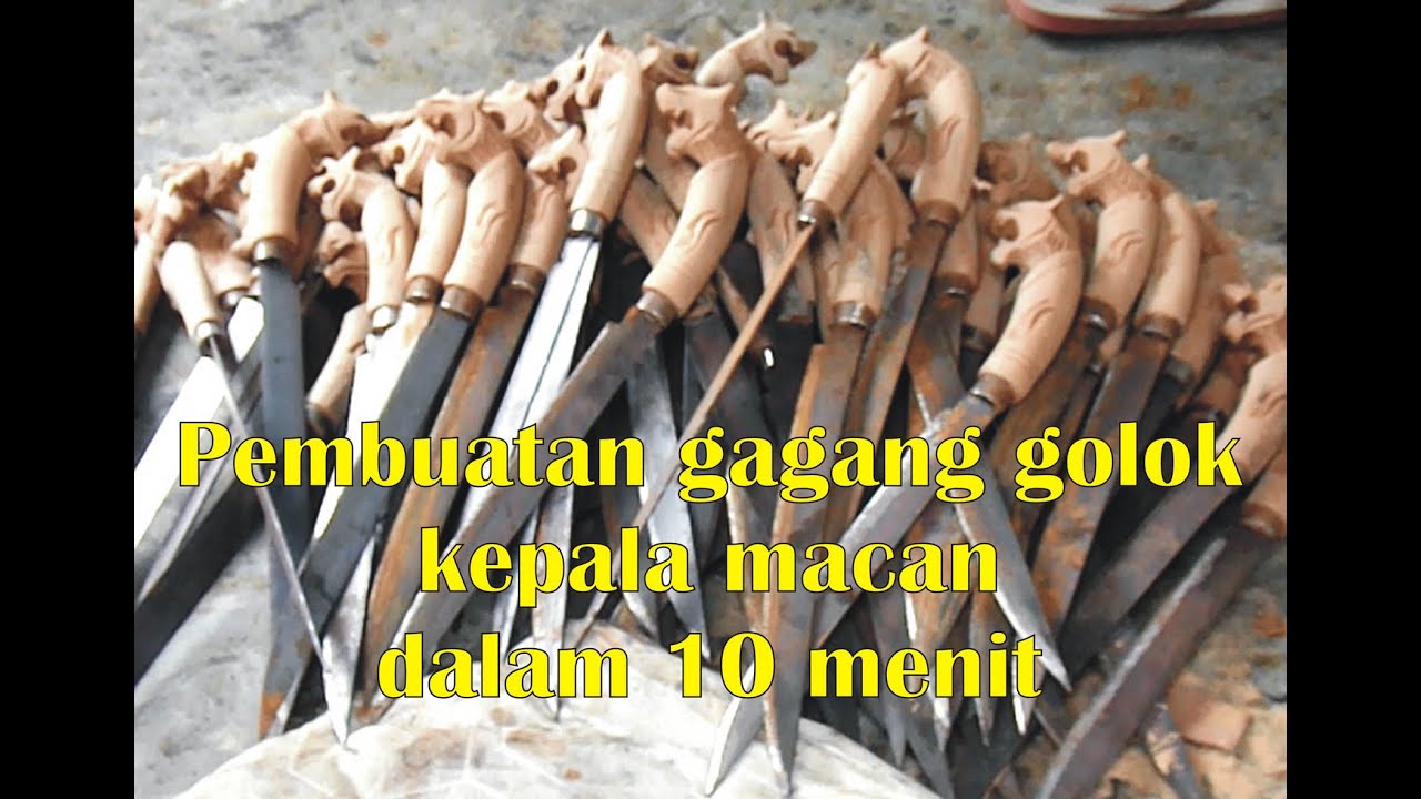 gagang golok kepala macan (Proses pembuatan)