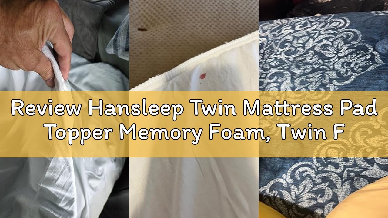 Review Hansleep Twin Mattress Pad Topper Memory Foam, Twin Foam Mattress Topper Viscose Derived from