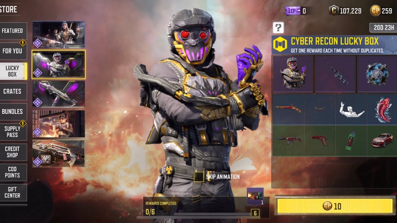 Cyber Recon Lucky Box in CoD Mobile