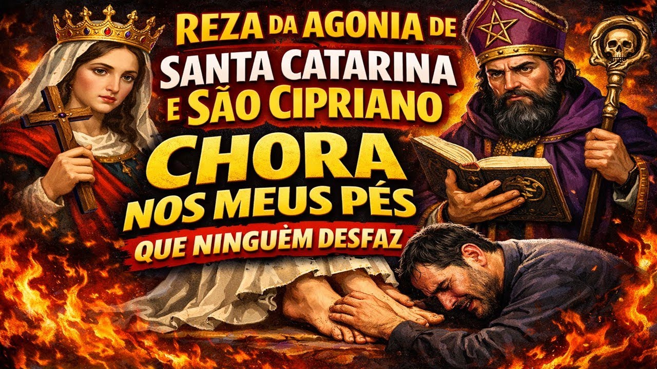 REZA DA AGONIA DE SANTA CATARINA E SÃO CIPRIANO CHORA NOS MEUS PÉS QUE NINGUÉM DESFAZ