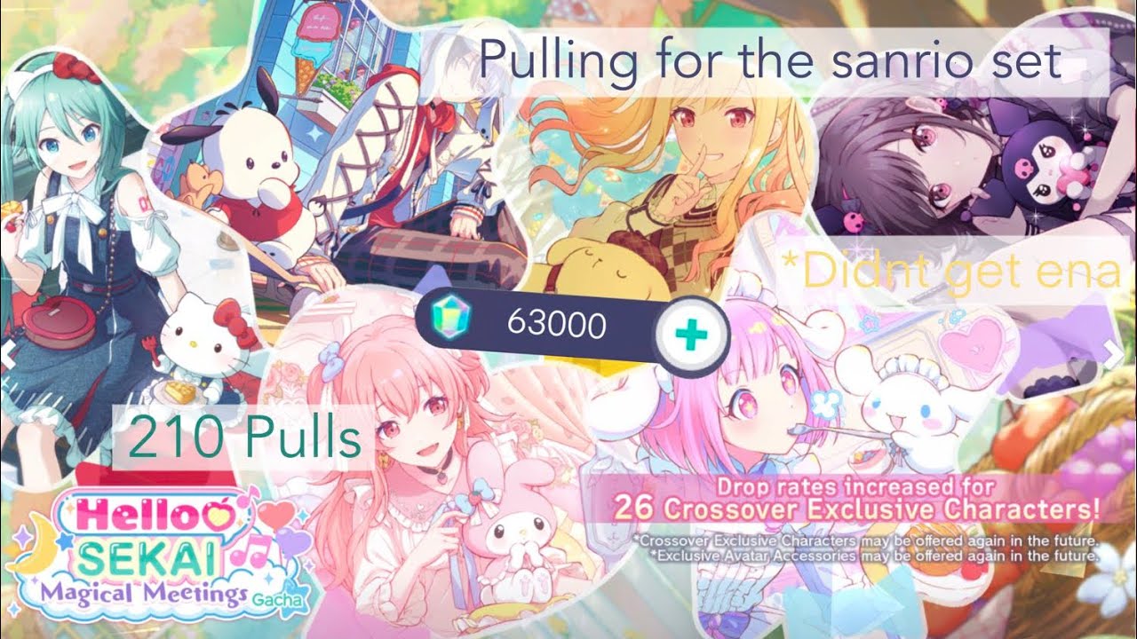 spending 63k crystals for the sanrio collab set | Sekai magical meetings banner | Project sekai En