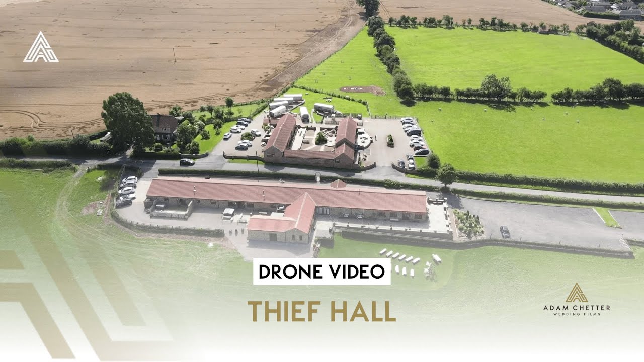Thief Hall North Yorkshire Countryside Wedding Venue Drone. Rolling Hills Aerial Footage
