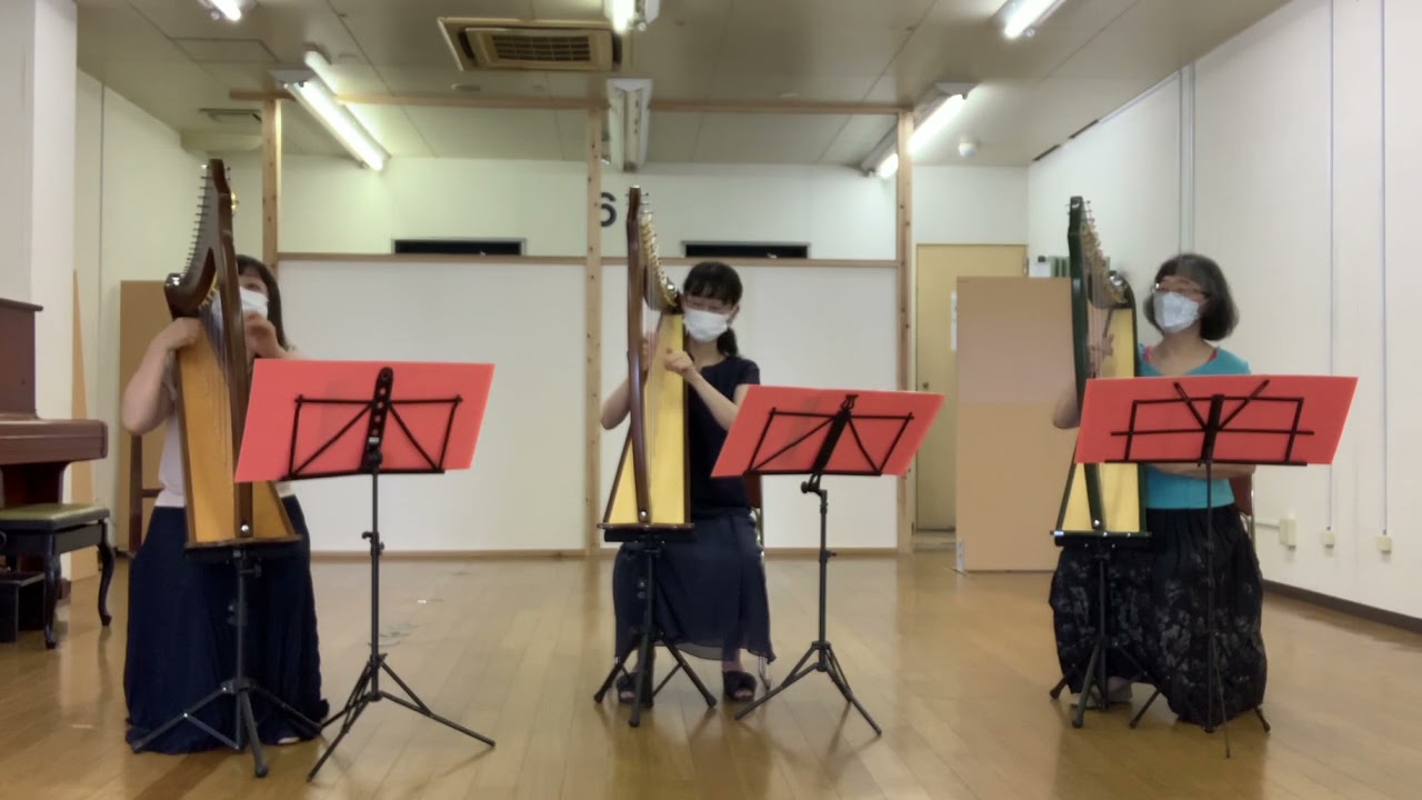 天文館カルチャー・サロン やすらぎのミニハープ教室のアンサンブル動画 『時代』 中島みゆき Nakajima Miyuki 『Jidai』29 Strings Harp Ensemble