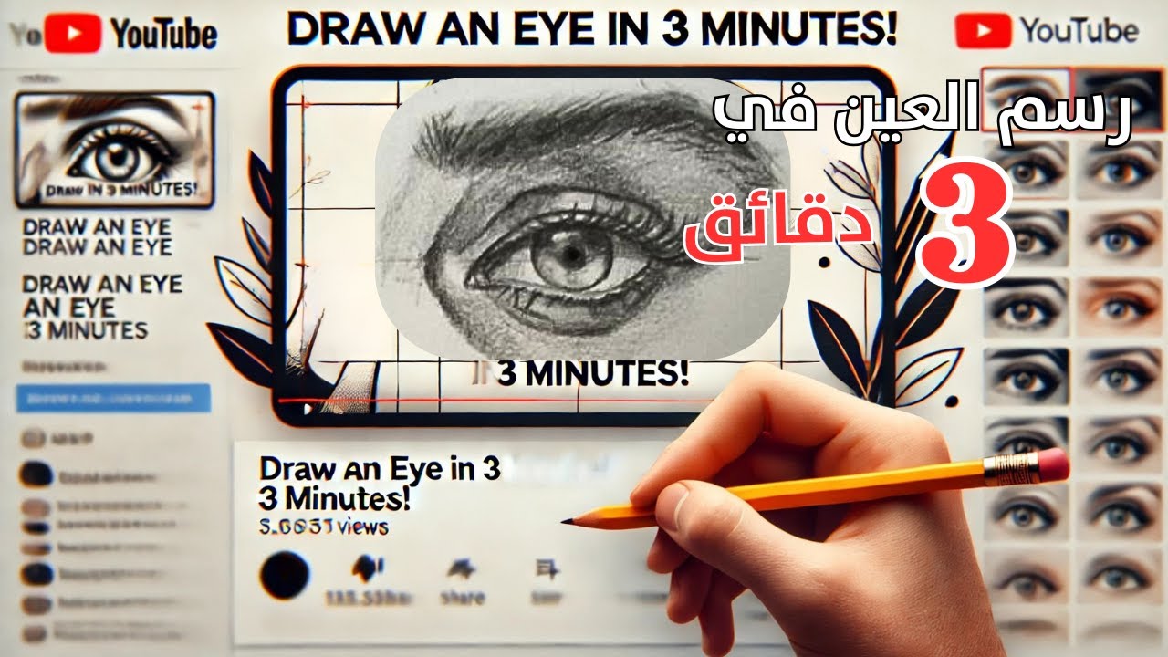 تعلم رسم العين باحترافية في 3 دقائق فقط