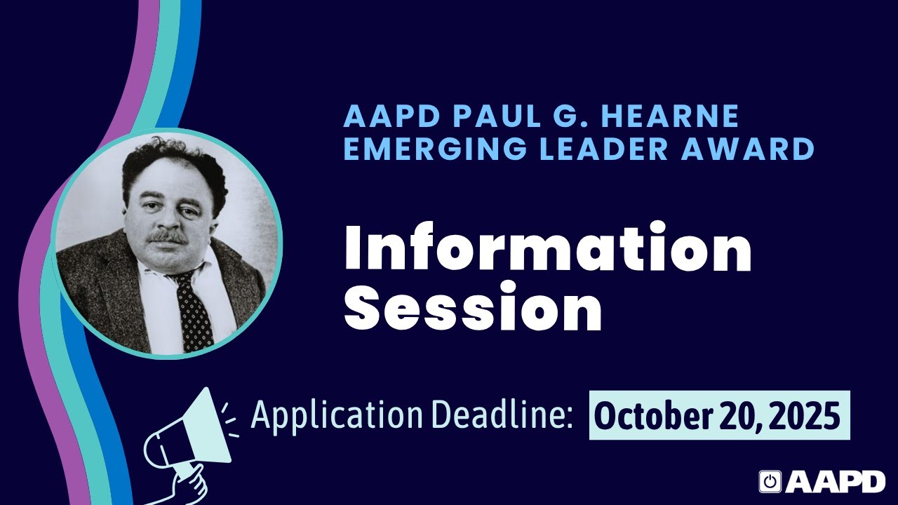 2026 AAPD Paul G. Hearne Emerging Leaders Award Information Session