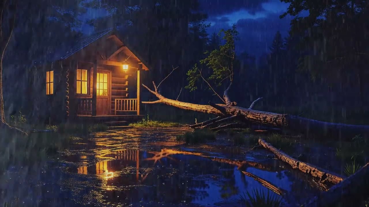 Heavy Rain Sounds for Sleep & Relaxation - Peaceful Forest Rain Ambience | 3 Hours
