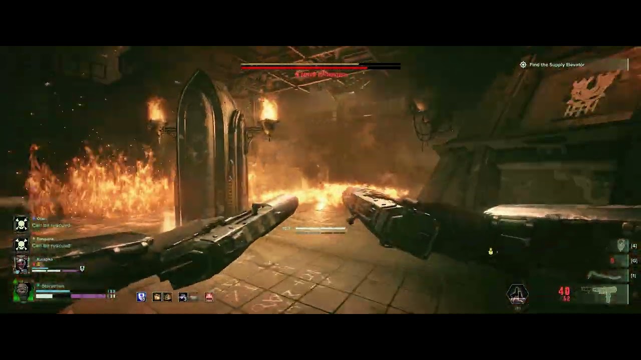 Warhammer 40000 Darktide. Its blasting time! if in doubt, rocketjump.