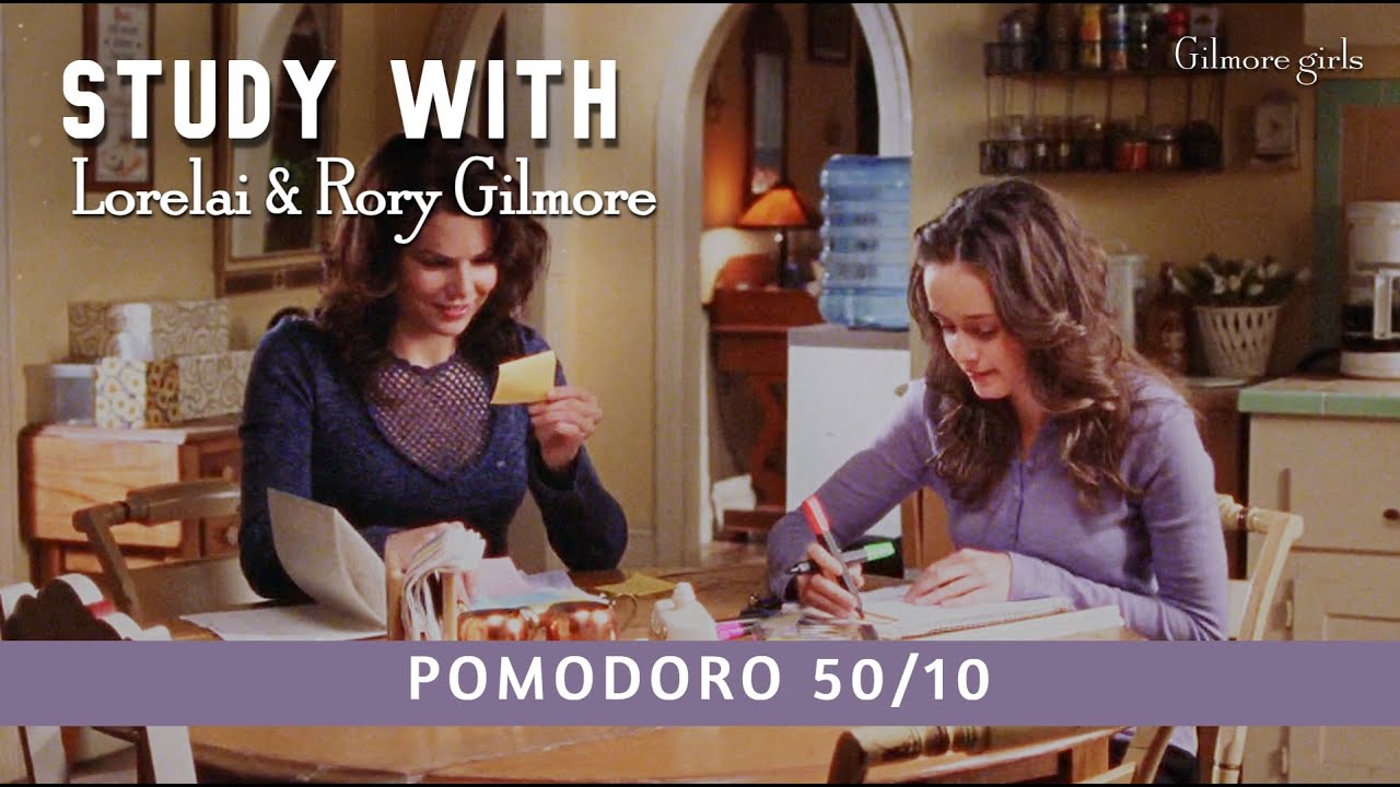 Study with Lorelai & Rory Gilmore 📕 Gilmore Girls 🏡 | POMODORO 50/10
