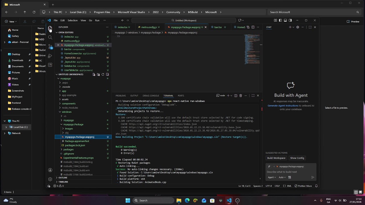 🚀 Deploy Expo to exe windows