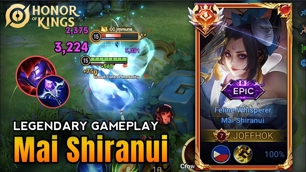 Insane Mai Shiranui Gameplay! | Ultimate Build & Arcana Setup for Grandmaster Rank | Honor of Kings