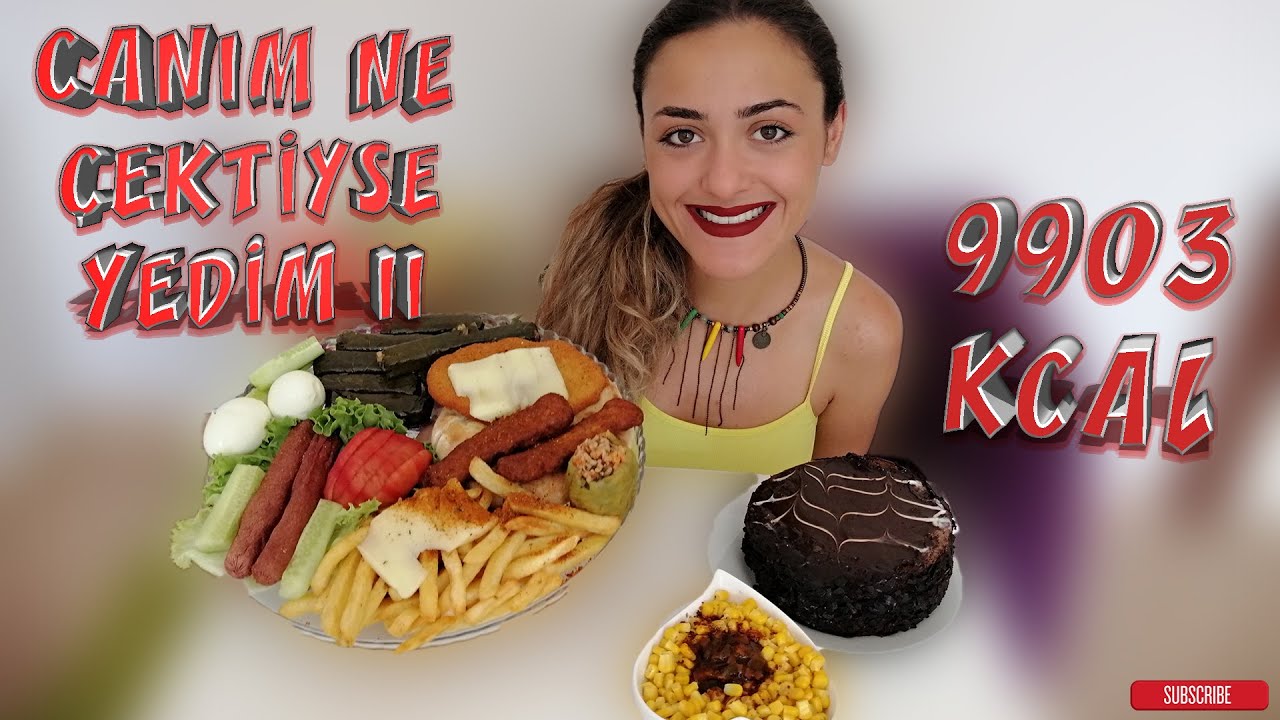 CANIM NE ÇEKTİYSE YEDİM #2!-(Biber Dolma,Şinitzel,Sosis,Pasta,Yumurta,Mısır vs...)