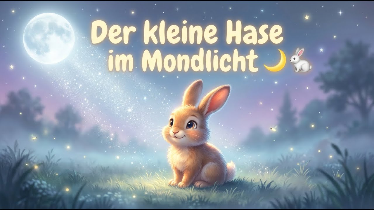 Sanfte kurze Gute Nacht Geschichte für Kinder: Der kleine Hase und der Mondstrahl