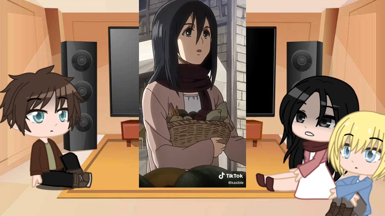 Past Mikasa, Armin and Eren react to the future | Gacha Club