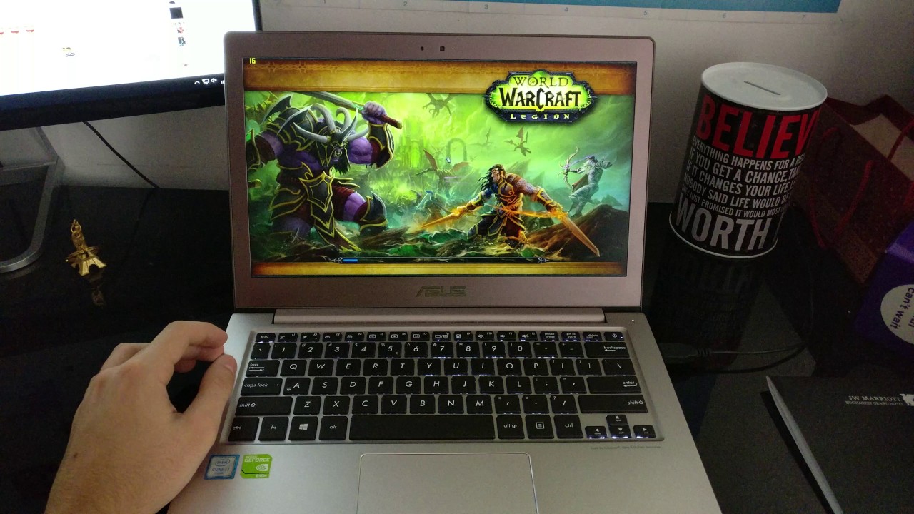 ASUS Zenbook UX303LN: World of Warcraft Legion Gameplay (Nvidia 840m)