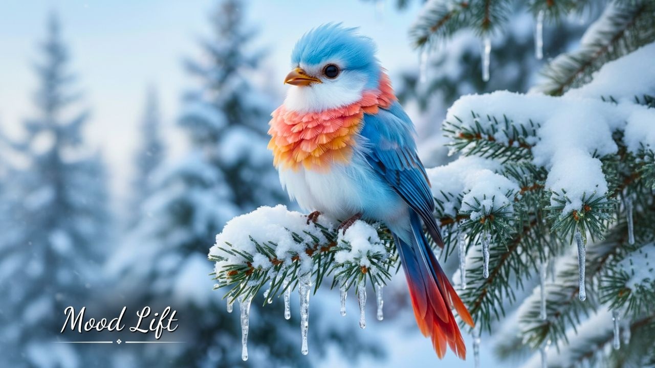 Snowfall Symphony ❄️ Piano Melodies and Birds Chirping for Inner Peace and Stress Relief 🎹