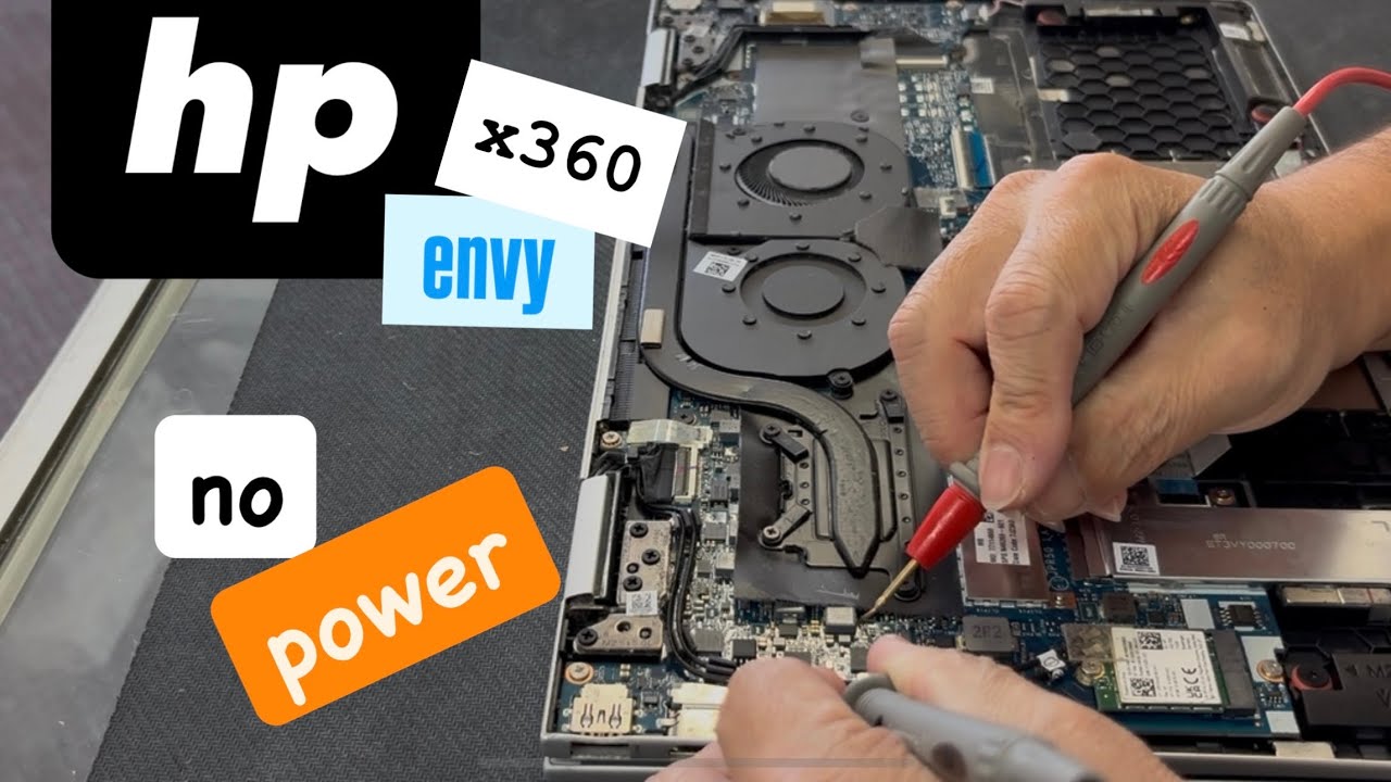 hp envy x360 no power and no lights repair