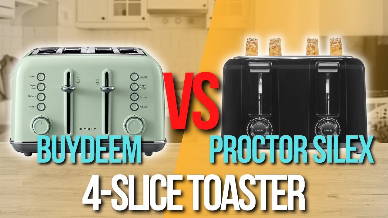 ✅ Proctor Silex 4-Slice Wide Slot Toaster VS Buydeem 4-Slice Toaster