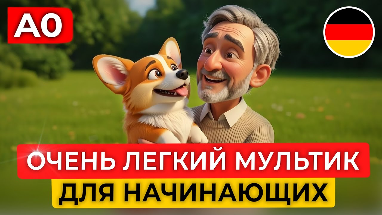 УЧИМ НЕМЕЦКИЙ НА СЛУХ через МУЛЬТФИЛЬМ для самых начинающих про семью, природу, дружбу 🇩🇪