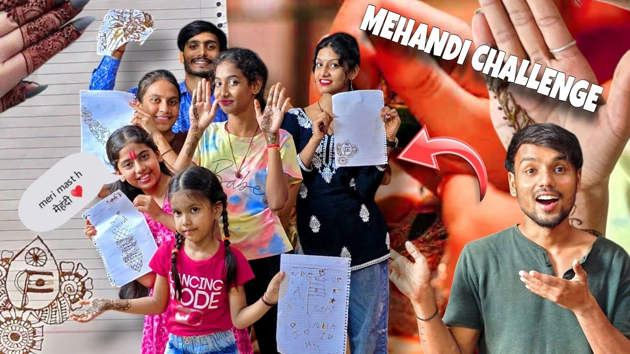 Mehandi Challenge 🇮🇳 किसकी मेहंदी है सबसे सुंदर 💃 15 august Spacial