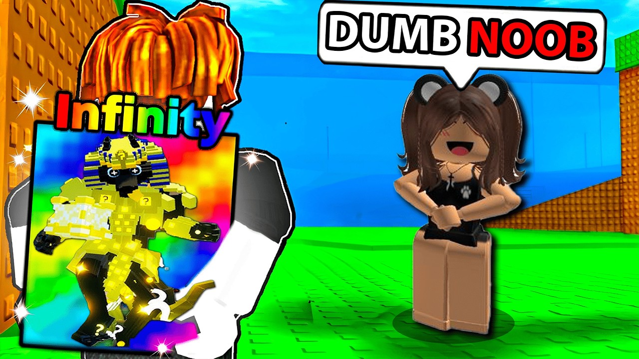 Pretending To Be NOOB, Then Giving Away INFINITY BRAINROTS!