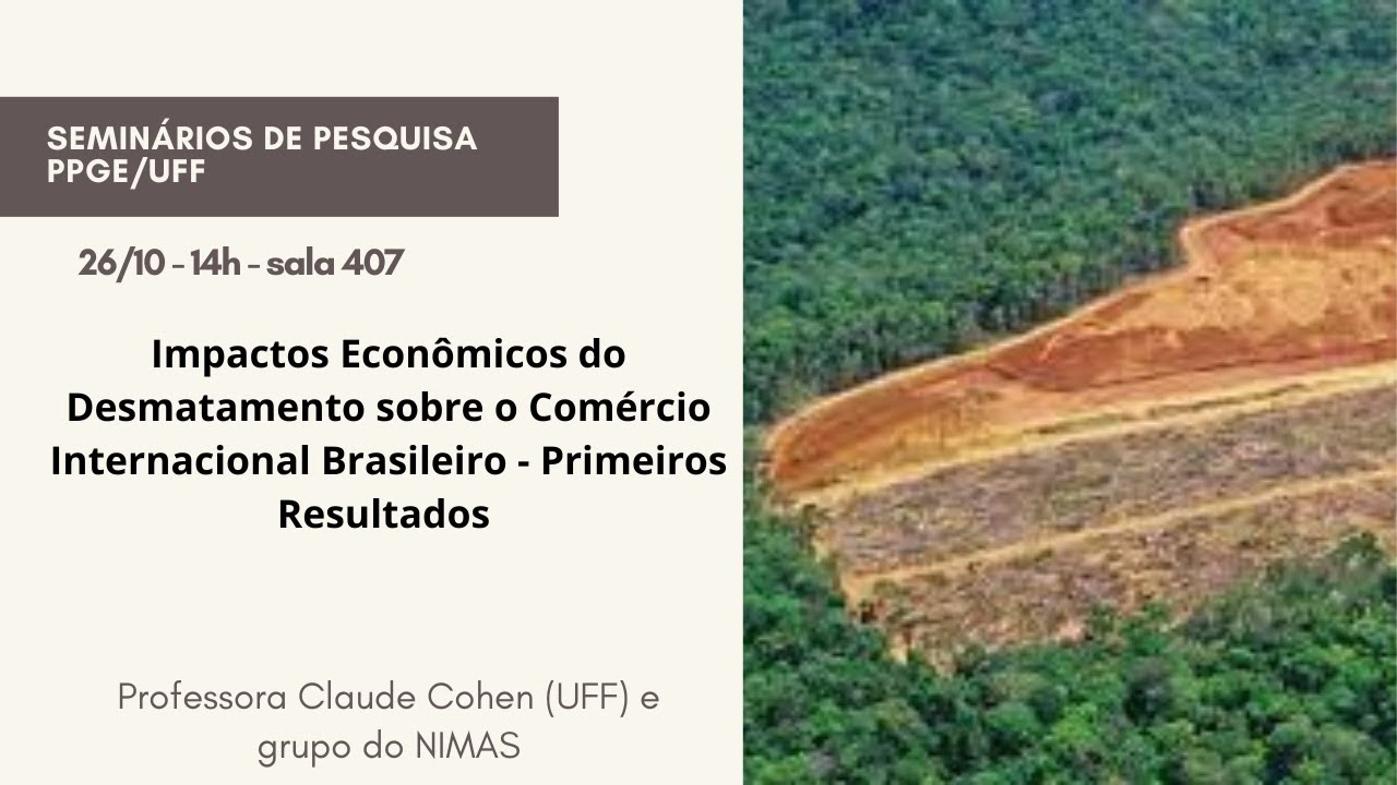 Impactos Econômicos Do Desmatamento sobre o Comércio Internacional Brasileiro - Primeiros Resultados