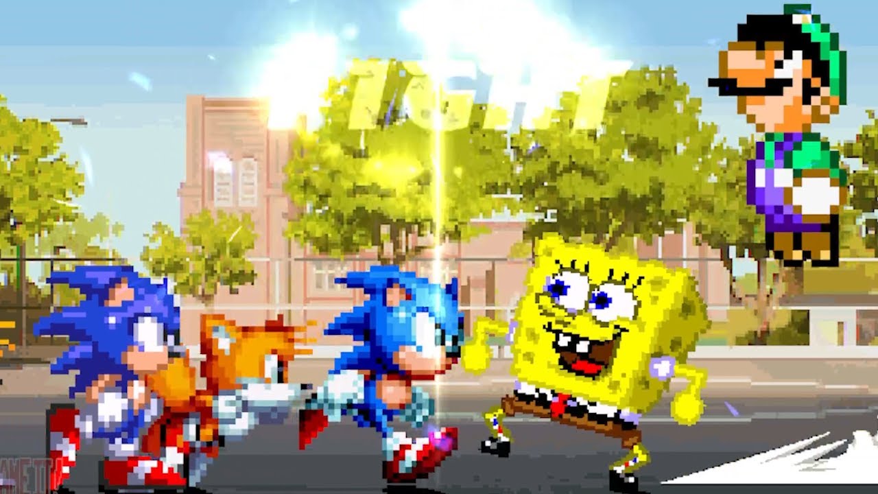 TEAM DOUBLE SONIC (SONIC MANIA & SONIC TFTA) | FIGHTS AND DESTROYS MUGENS IN SURVIVAL MODE