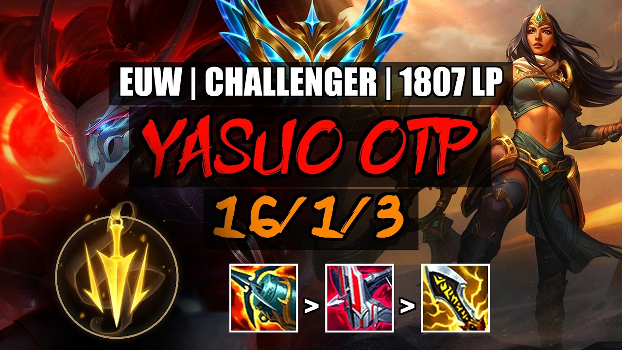 Yasuo OTP vs Sivir/Senna ADC 16/1/3 | EUW Challenger 1807LP