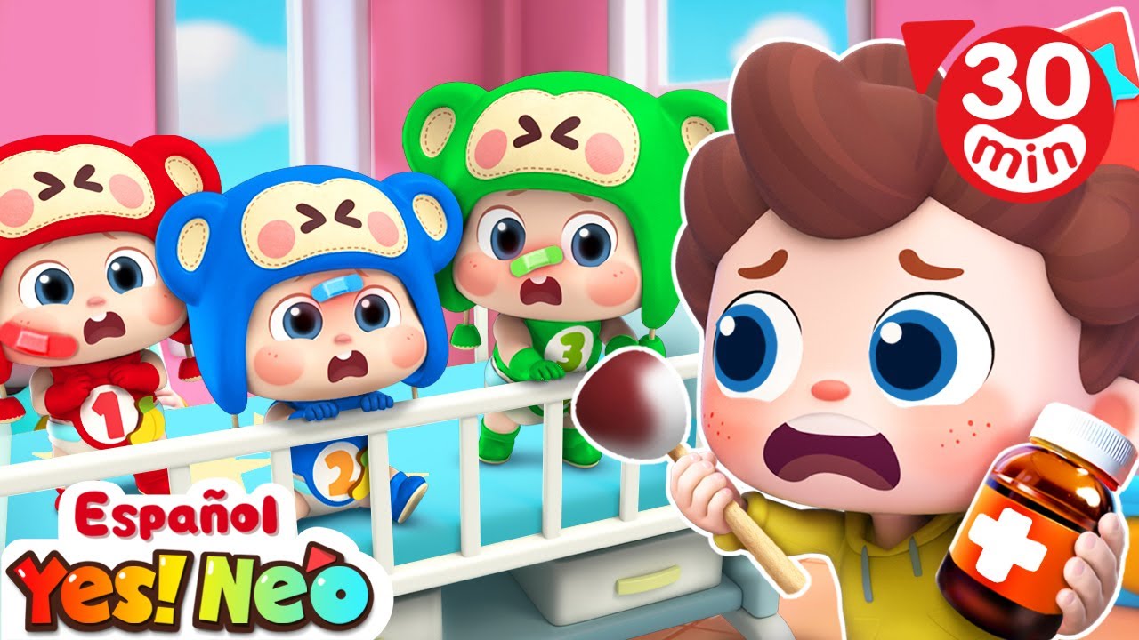 Cinco Monitos Saltando en la Cama  | Yes! Neo - Canciones y Caricaturas para Ni&ntilde;os