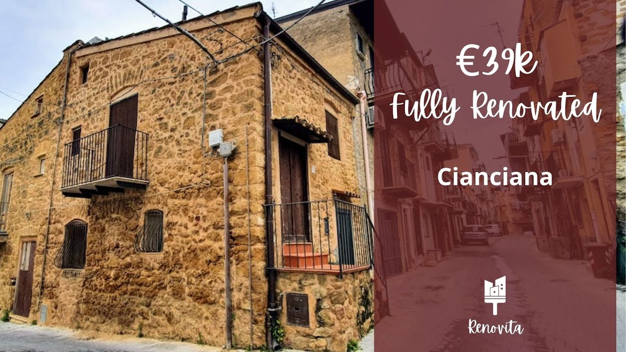 For Sale - €39,000 Fully Renovated Home in Cianciana, Sicily