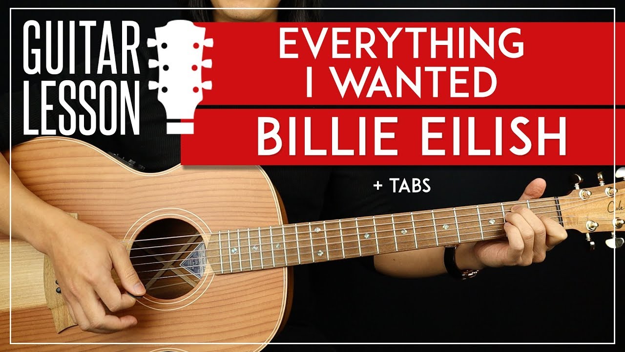 Everything I Wanted Guitar Tutorial  🎸 Billie Eilish Guitar Lesson |Easy Chords + TAB|