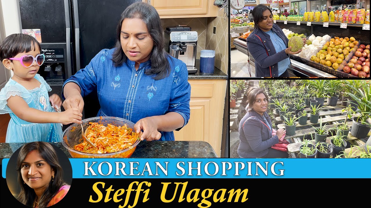 Korean Shopping Vlog in Tamil | Making Kimchi at home in Tamil