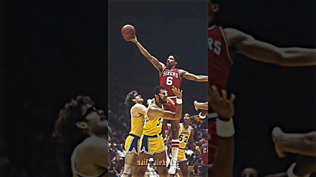 Dr.J OWNS Kareem in his PRIME 😈🔥 #shorts