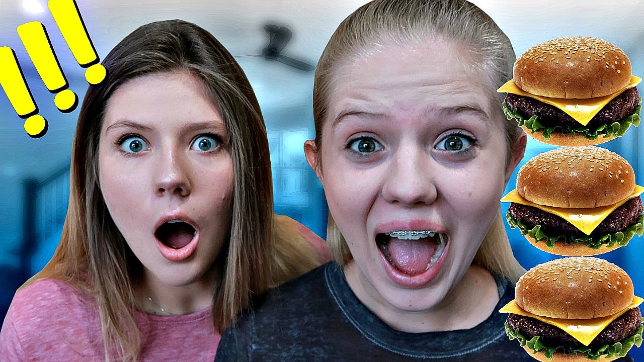 Copying my Sisters Diet for 24 HOURS! 🍟🍔 || Taylor & Vanessa