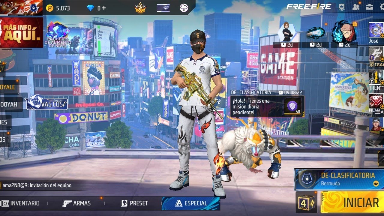 haciendo salas por diversión en free fire