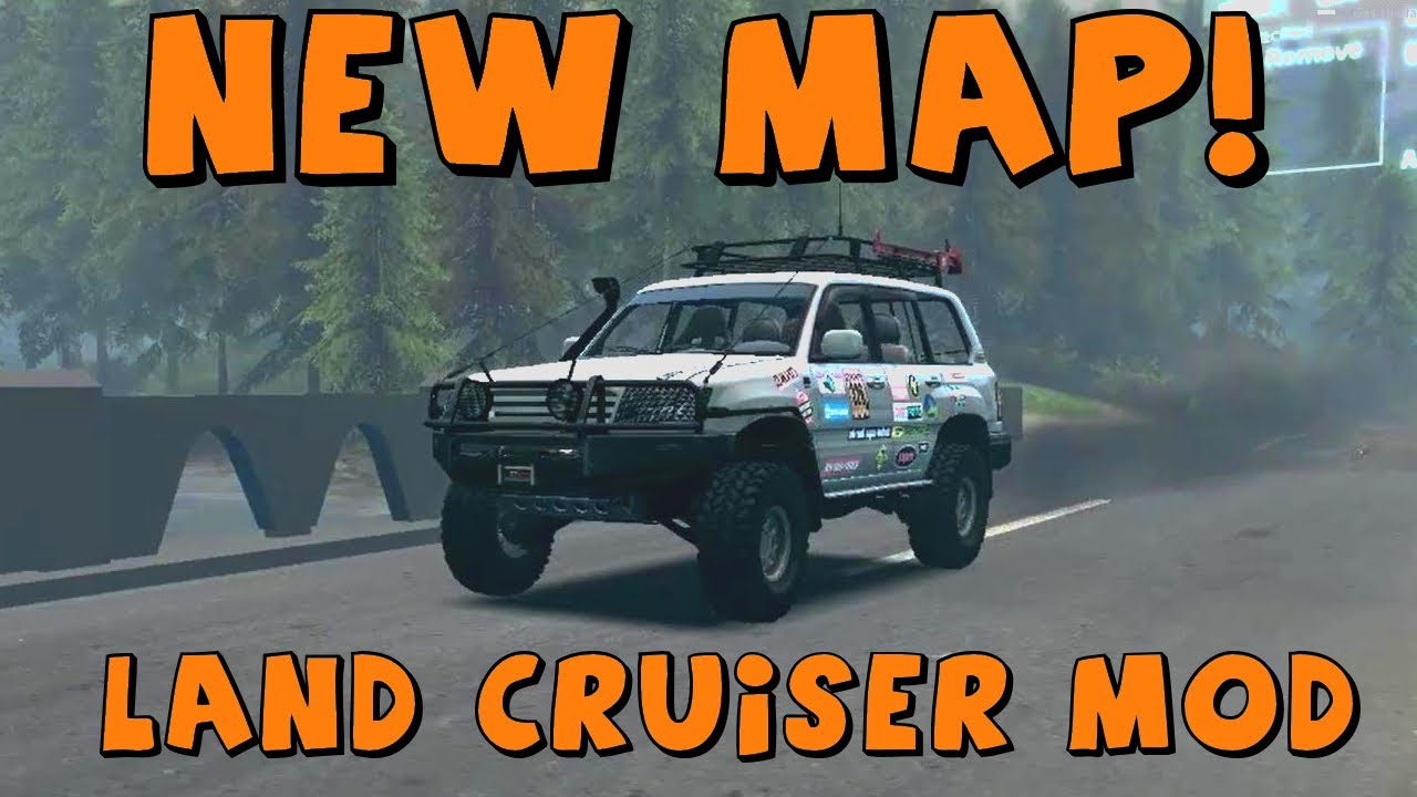 SpinTires | New Map | [Level Up Map 2.0] And Land Cruiser Mod