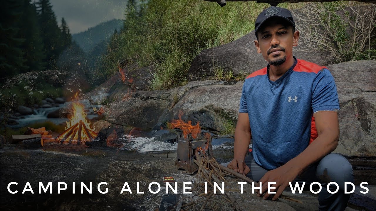 Mountain survival and outdoors solo camping alone in the wilderness skill- quiet stranger 