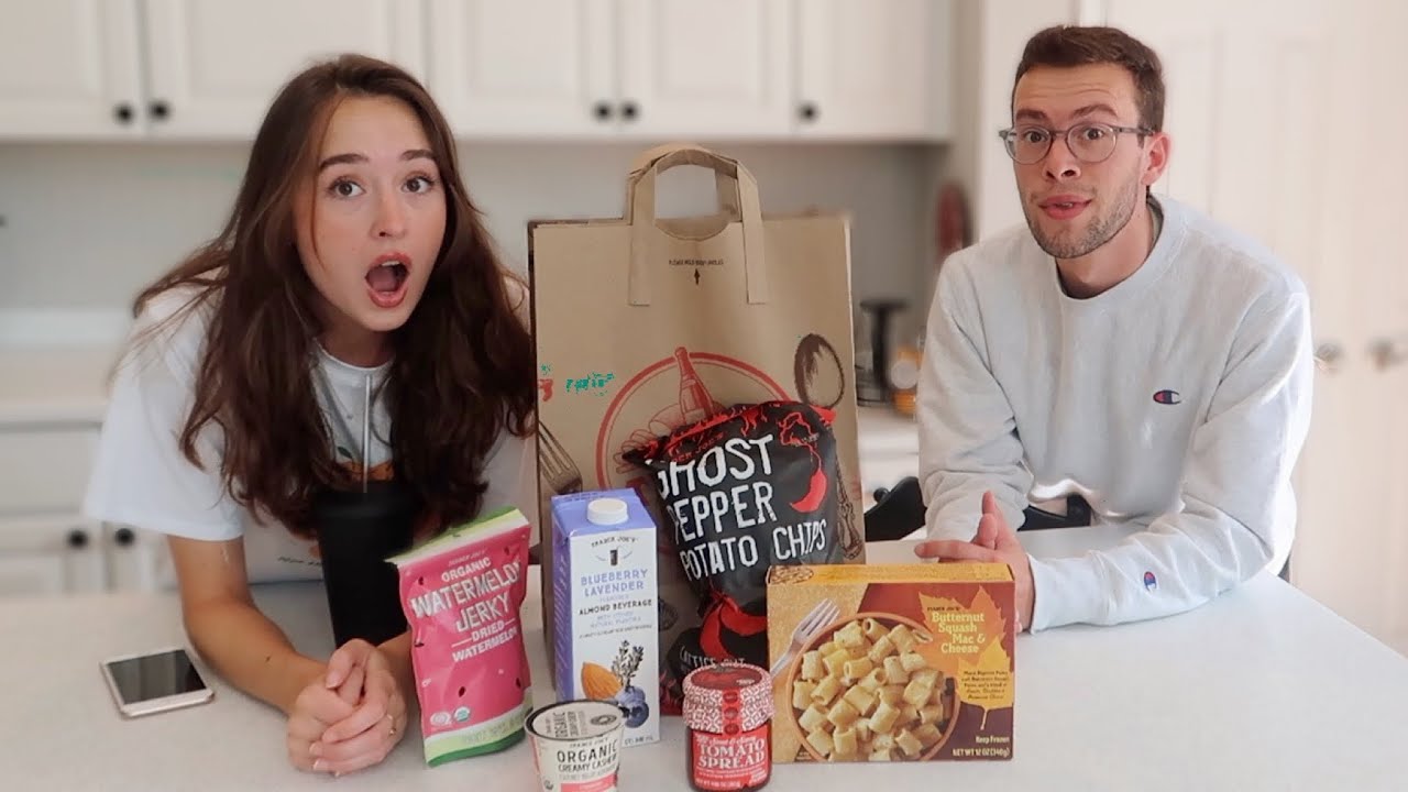 TRYING WEIRD TRADER JOE’S SNACKS ft. Sincerely, Sarah C.