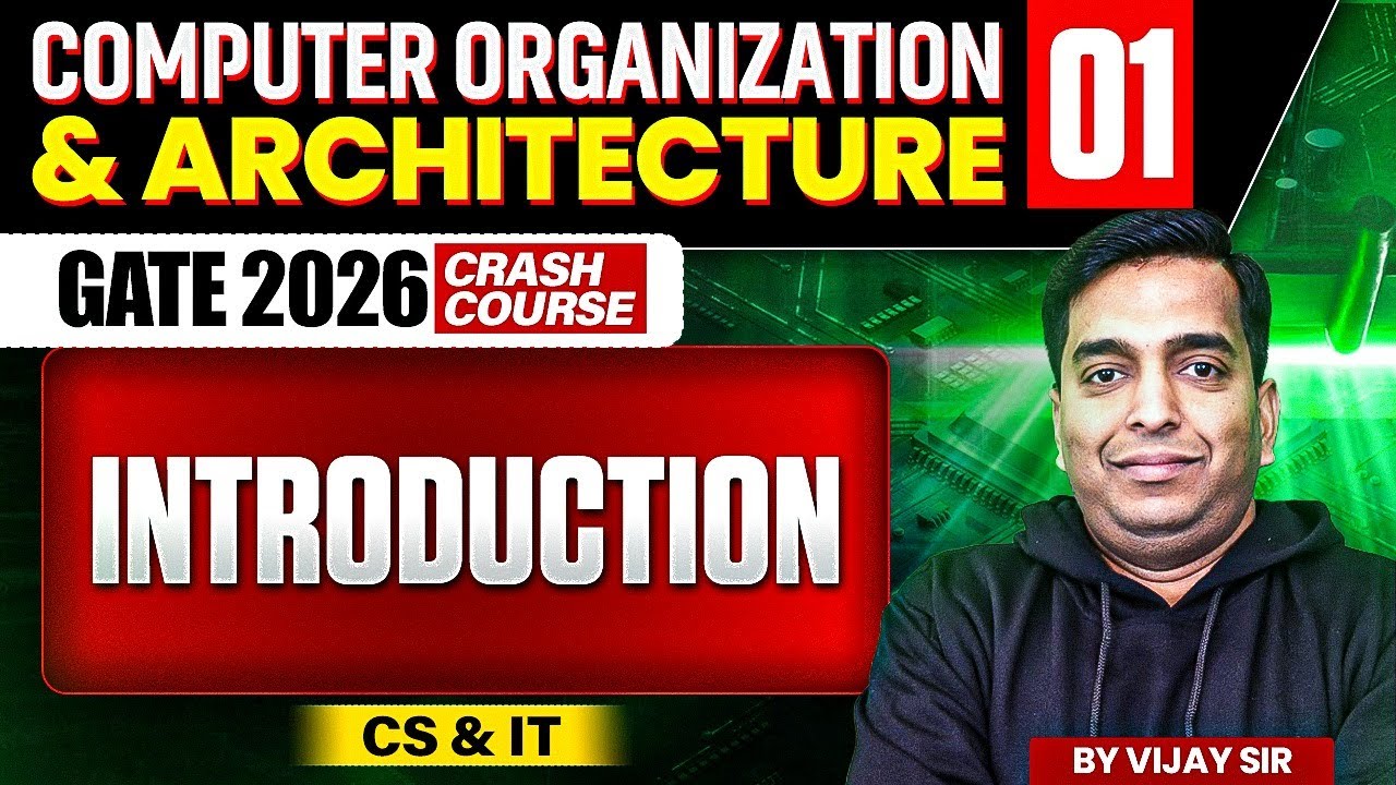 COA 01 | Introduction of COA | CS & IT | GATE Crash Course