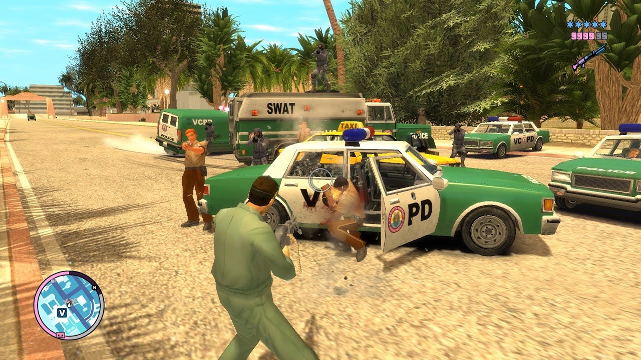 GTA Vice City Nextgen Edition Epic 6 Star M60 Machine Gun Rampage + Escape
