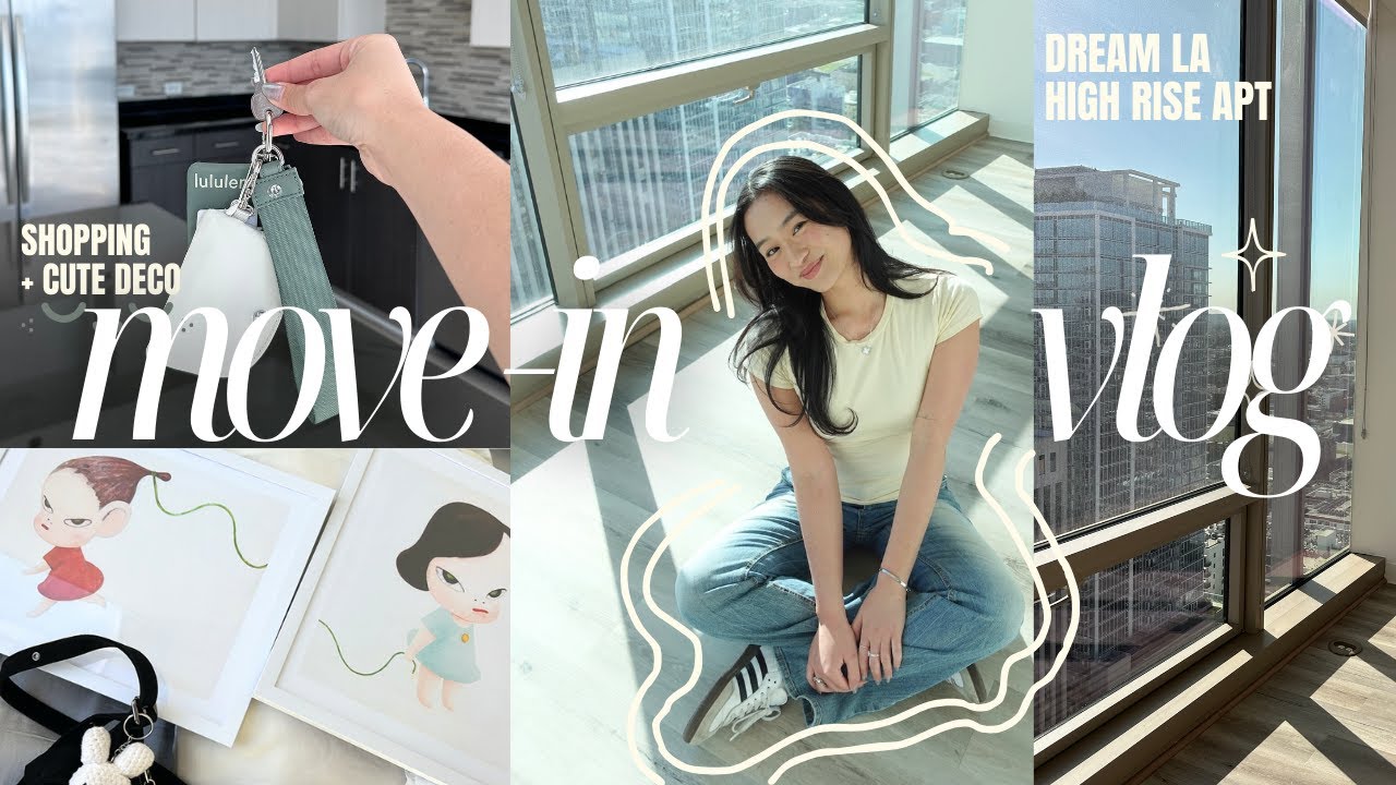 MOVING INTO MY DREAM LA HIGH RISE 🏙️✨ empty apt tour, home deco, soft girl dates & vision boarding 💌
