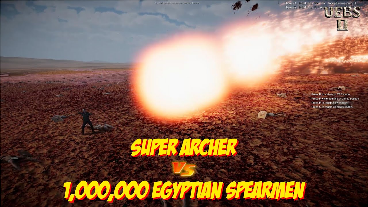 RAMBO WITH THE INSANE EXPLOSIVE ARROW vs 1M EGYPTIANS | Ultimate Epic Battle Simulator 2 | UEBS2