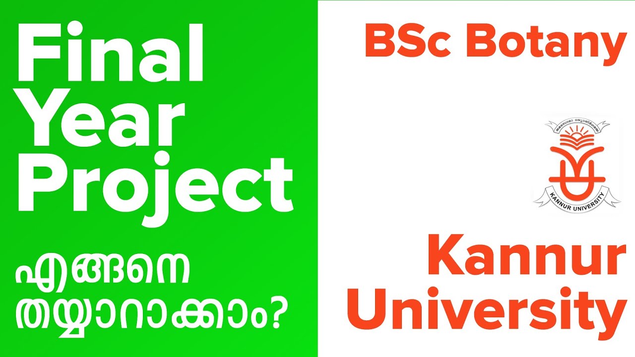 BSc Botany I Kannur University I Final Year Project എങ്ങനെ ചെയ്യാം? I No.1 PG Coaching