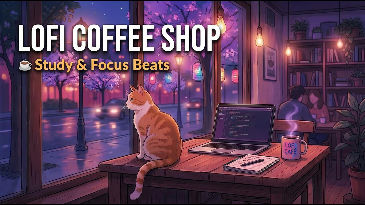 Lofi Coffee Shop Music ☕ | Relaxing Study Beats for Deep Focus, Work & Productivity