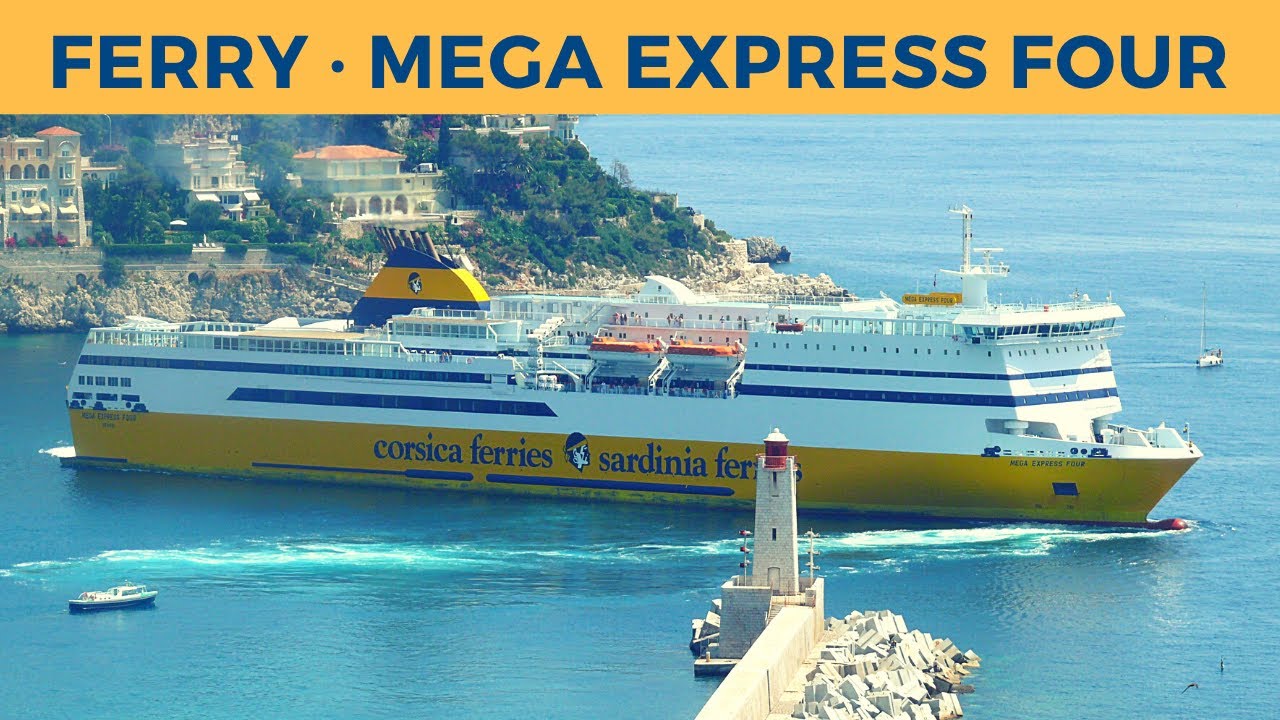 Departure of ferry MEGA EXPRESS FOUR, Nice (Corsica Sardinia Ferries)