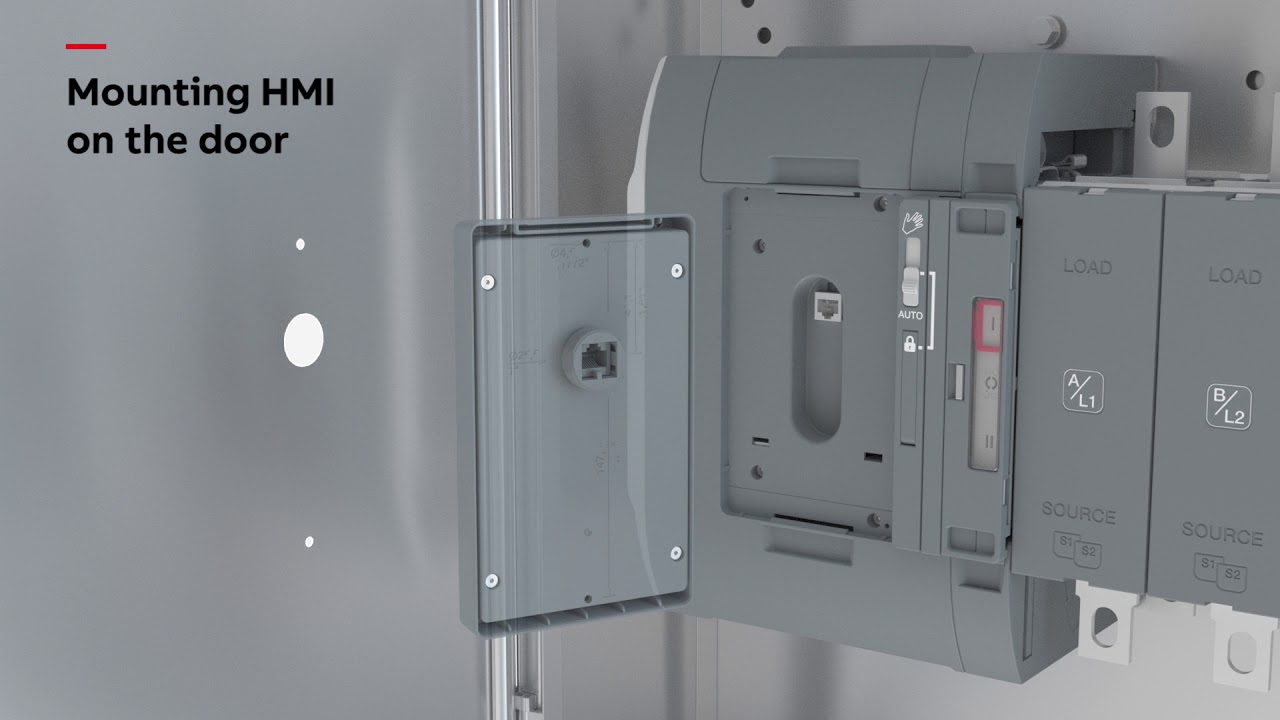 Installation of ATS in the panel and HMI on door - TruONE ATS