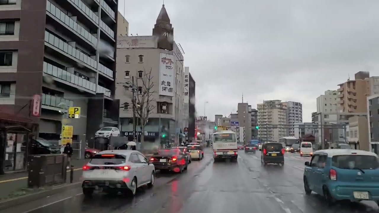 札幌市中央区南4条西1丁目～国道36号～2条通～米里行啓通交差点　2026年4月